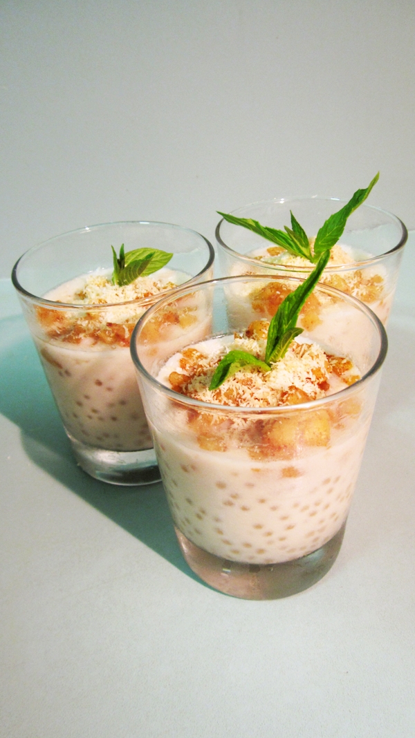 Drunk Pineapple Coconut Tapioca Pudding - Vegan & Gluten-Free