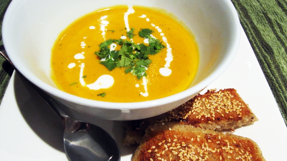 Roasted Butternut Squash, Lime & Coconut Soup (Vegan, Gluten-Free)