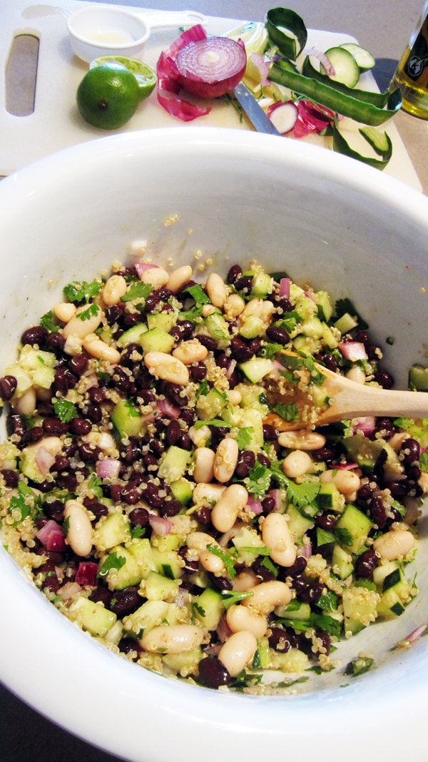 Black & White Bean Quinoa Salad - Vegan & Gluten-Free