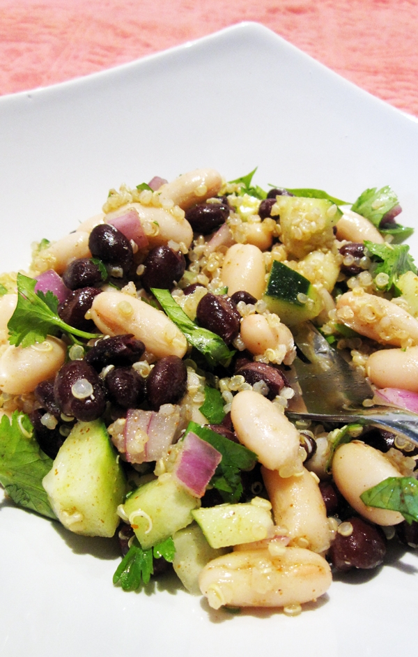 Black & White Bean Quinoa Salad - Vegan & Gluten-Free