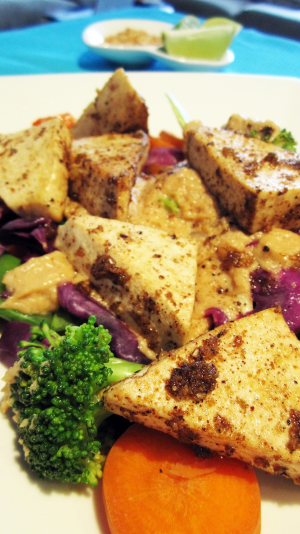 Tofu with Thai Coconut Peanut Sauce - Vegan and Gluten-Free