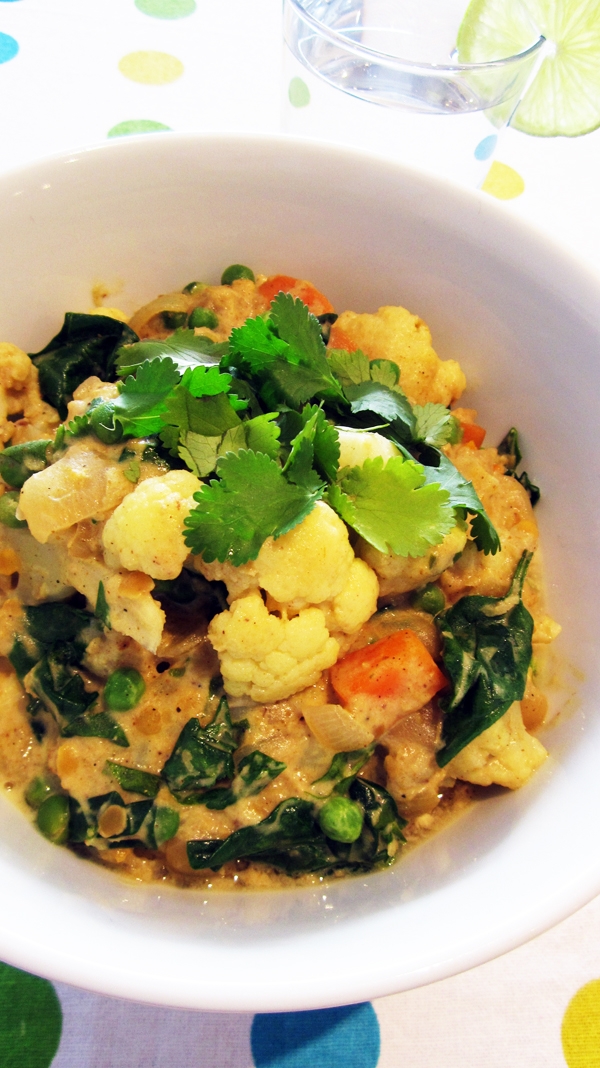 Cauliflower and Lentil Coconut Curry - Vegan and Gluten-Free