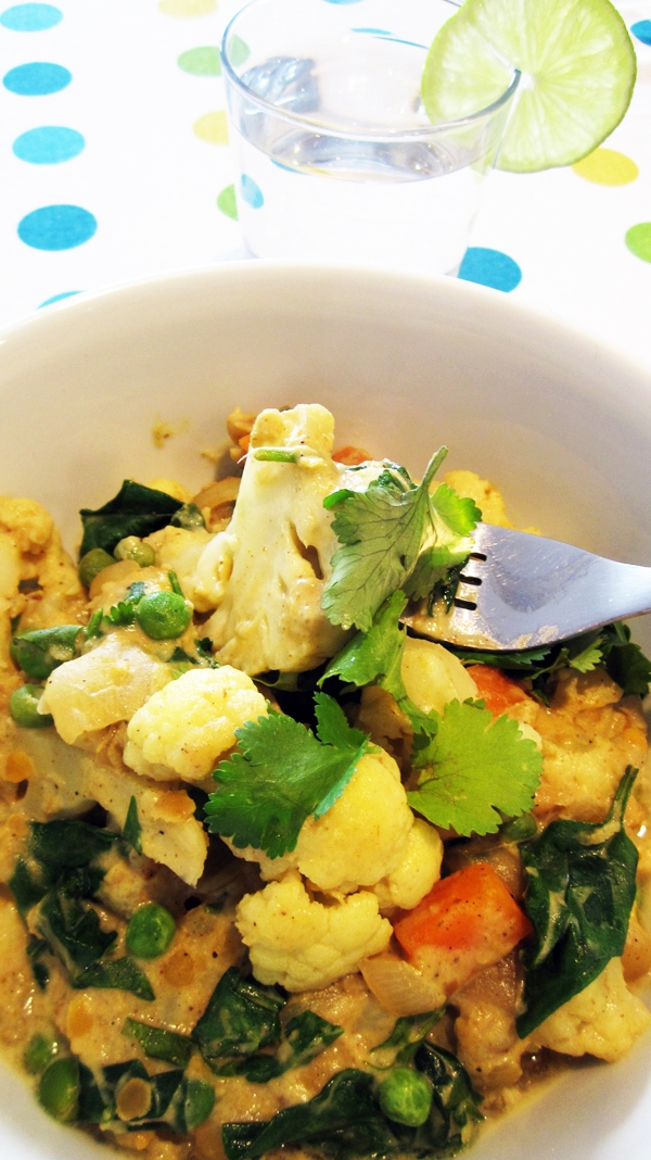 Cauliflower and Lentil Coconut Curry - Vegan and Gluten-Free