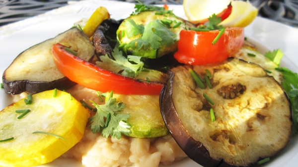Vegan Bean Mash with Grilled Vegetables - Gluten-Free!