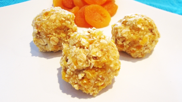 Almost Raw Coconut + Apricot Oat Balls