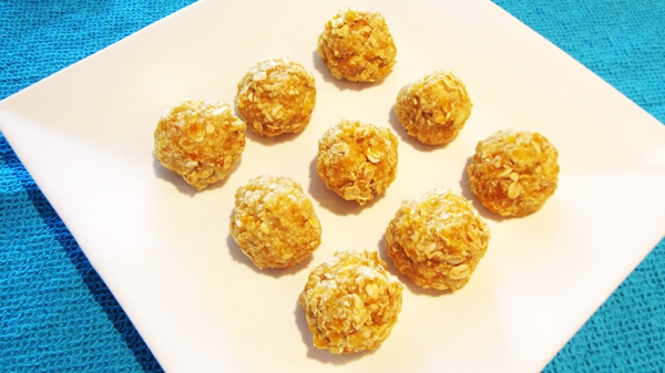 Almost Raw Coconut + Apricot Oat Balls