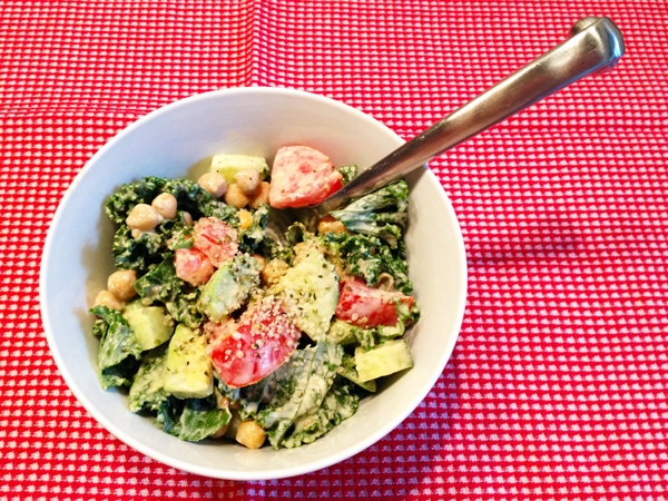 Kale Salad with Creamy Lemon Tahini Dressing