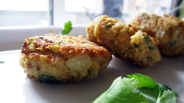 Quinoa Falafel with Avocado Tahini Dressing (Vegan, Gluten-Free)