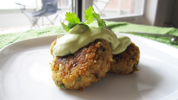 Quinoa Falafel with Avocado Tahini Dressing (Vegan, Gluten-Free)