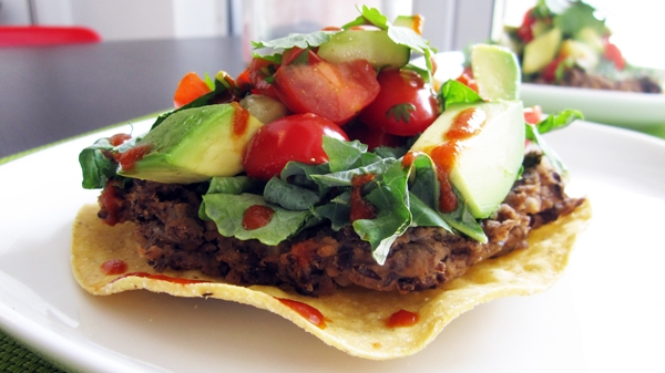 Vegan Refried Bean Tostadas - Gluten-Free!