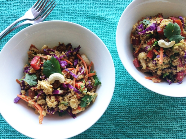 Asian Cashew Quinoa Salad (Vegan & Gluten-Free)