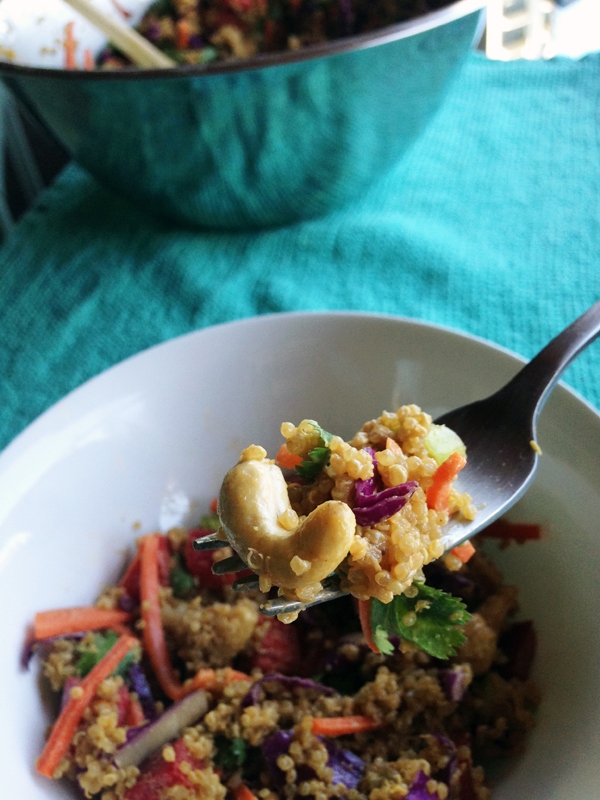 Asian Cashew Quinoa Salad (Vegan & Gluten-Free)