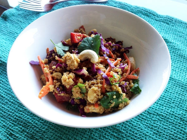 Asian Cashew Quinoa Salad (Vegan & Gluten-Free)