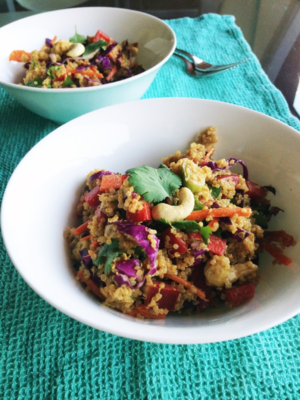 Asian Cashew Quinoa Salad (Vegan & Gluten-Free)