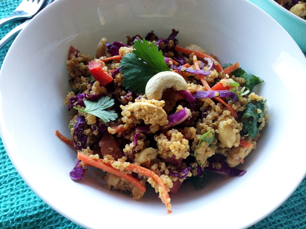 Asian Cashew Quinoa Salad (Vegan & Gluten-Free)