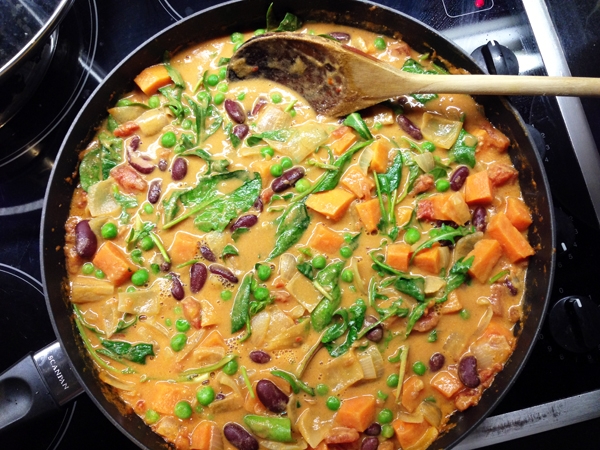 African Peanut Stew with Sweet Potatoes and Beans - Vegan + Gluten-Free