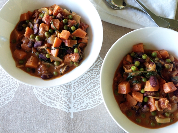 African Peanut Stew with Sweet Potatoes and Beans - Vegan + Gluten-Free