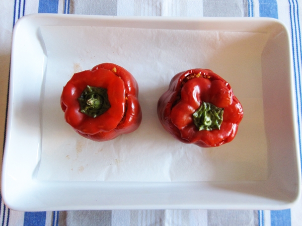 Make-Ahead Quinoa-Stuffed Peppers with Almonds and Mint - Vegan and Gluten-Free