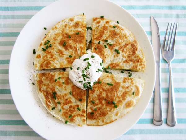 Vegan Tortilla Pierogies with Truffled Sour Cream