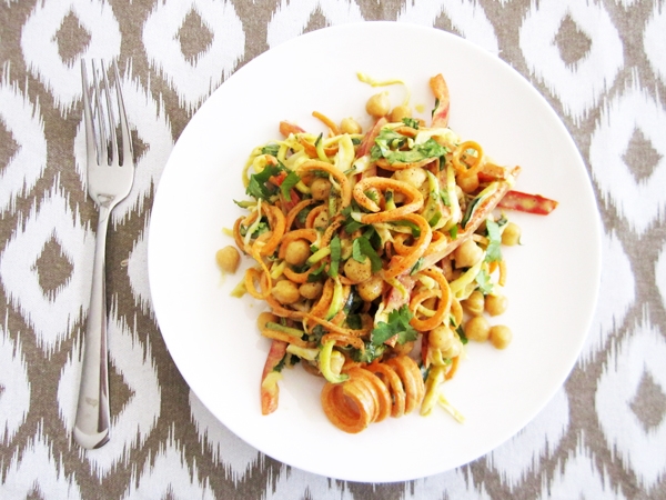 Curried Chickpea & Veggie Noodle Salad – Vegan & Gluten-Free