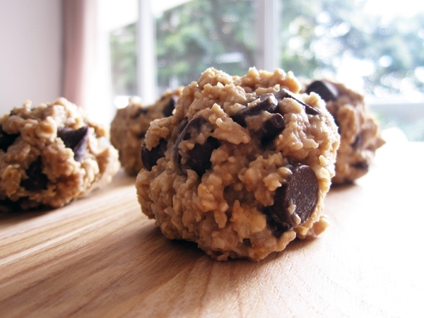 Almost Raw Chocolate Chip Cookie Dough Balls - Vegan and Gluten-Free