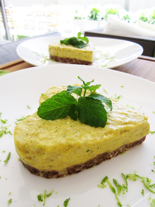 Raw Mango Cheesecake - Vegan and Gluten-Free (Use cookie-cutters instead of cheesecake pans!)