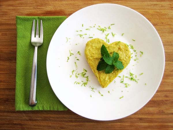 Raw Mango Cheesecake - Vegan and Gluten-Free (Use cookie-cutters instead of cheesecake pans!)