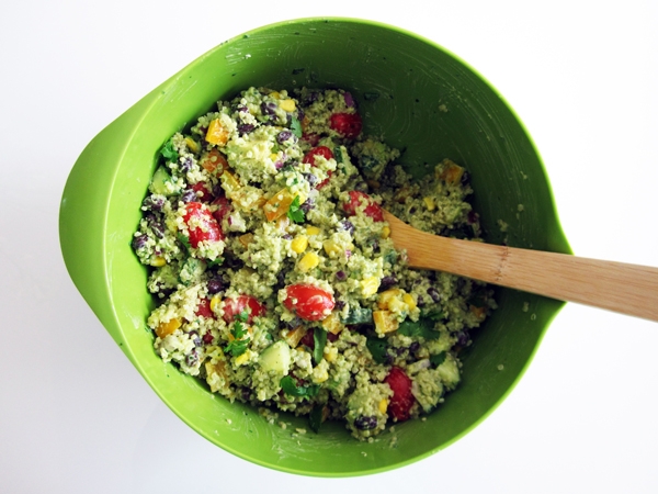 Southwestern Quinoa Salad with Creamy Avocado Dressing - Vegan and Gluten-Free