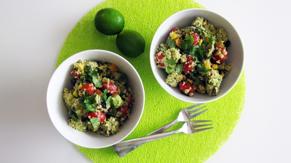 Southwestern Quinoa Salad with Creamy Avocado Dressing - Vegan and Gluten-Free