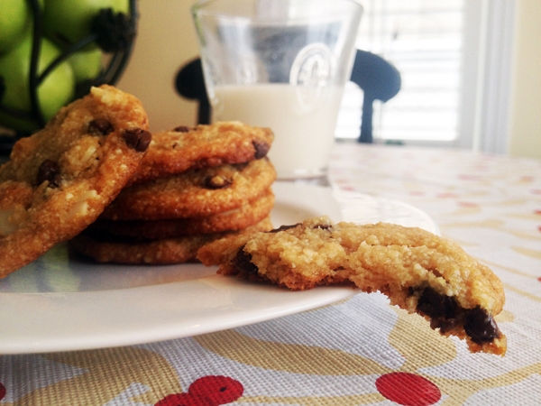 Double Almond Chocolate Chip Cookies - These super-soft cookies are Vegan and Gluten-Free!