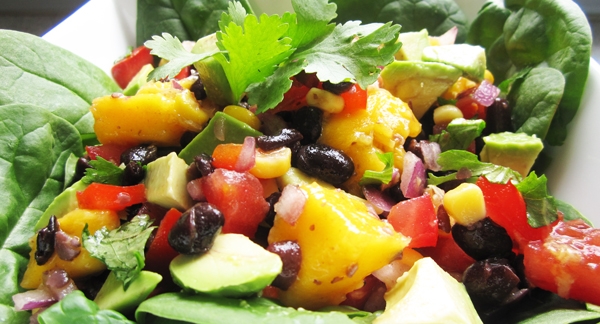 Avocado Mango Black Bean Salad / Dip — Vegangela