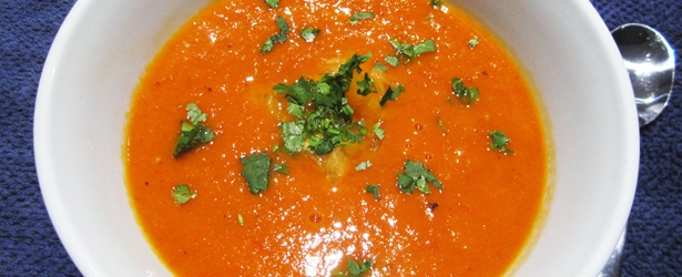 Roasted Fresh Tomato Soup - The smell of the fresh tomatoes roasting is intoxicating! Vegan & Gluten-Free.