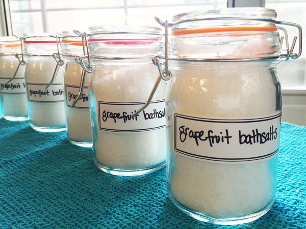 homemade bath salt scrub